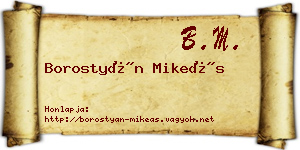 Borostyán Mikeás névjegykártya